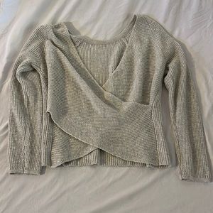Aerie wrap back open back sweater